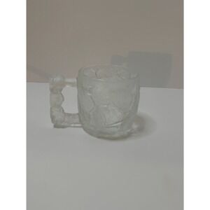 Vtg‎ McDonald's "The Flintstones" Rocky Road Embossed 1993 Clear Glass Mug USA